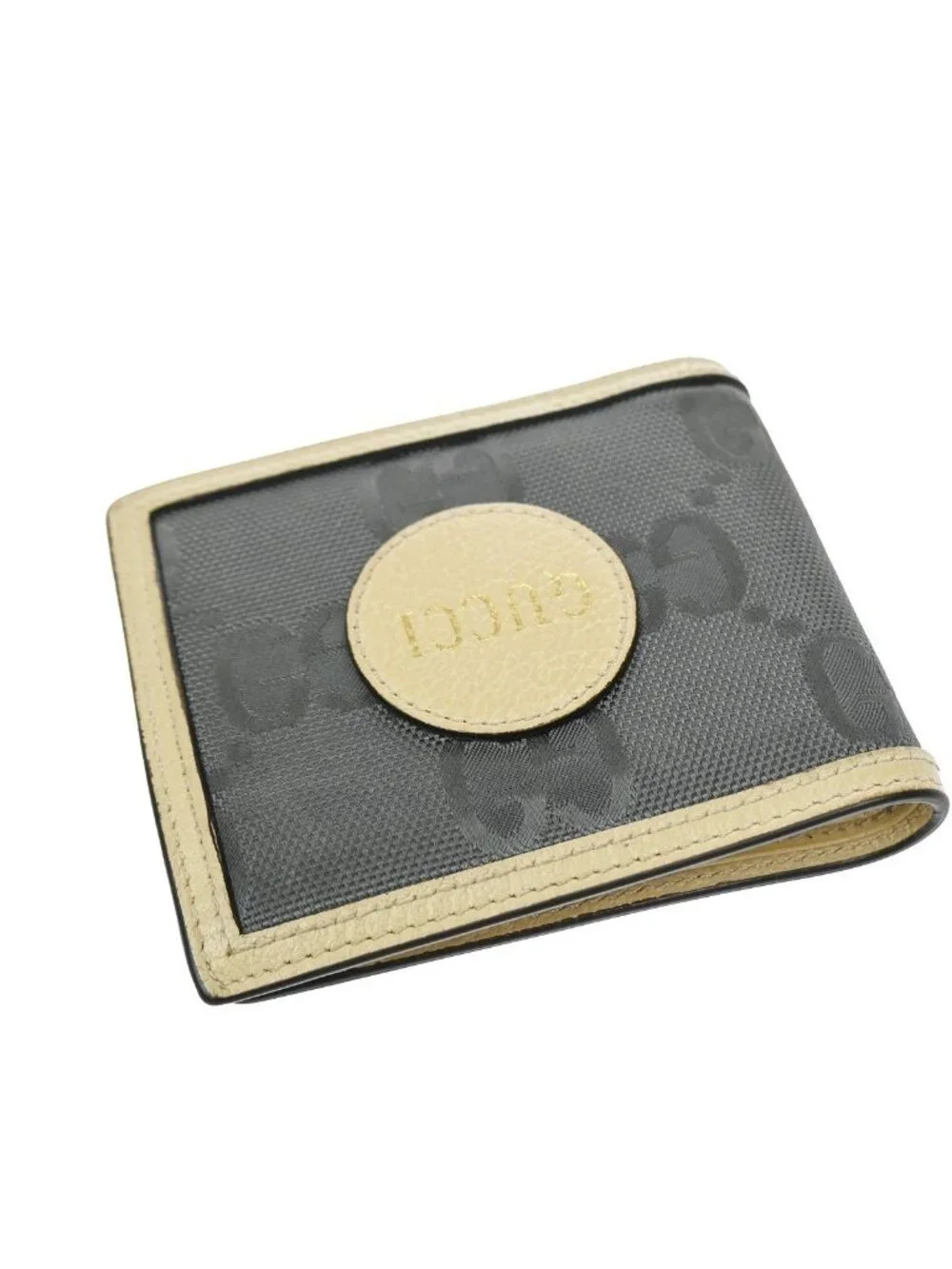 Gucci Off the Grid GG Logo Bifold Wallet Gray Nylon Leather